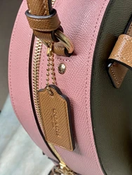 NEW Coach Colorblock Signature Jordyn Backpack Pink/Green. * Crossgrain leather* Inside zip pocket* Zip closure, fabric...