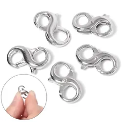 Shape Double Head Clasp Hooks. Material: Stainless steel. Color: Steel.