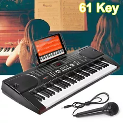 61 Keys Music Electronic Keyboard Kid Electric Piano Organ With Mic & Stand. Press the power on/off button and play any...