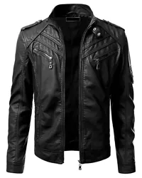 THESE ARE USA STANDARD SIZE BUT SLIM FIT IF YOU WANT A RELAX FIT BUY ONE SIZE UP. BLACK CLUB genuine Leather Jacket....
