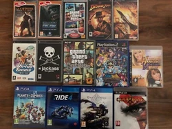 lot de jeux vidéo psp /ps4/ps3/ps2/pc