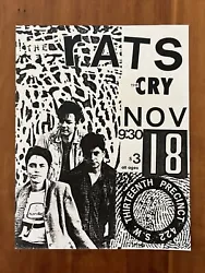 Artist: The Rats. Notes: 1983 Flyer - original xerographic process printed - NOT a newer copy - Mike King (MXK) design.