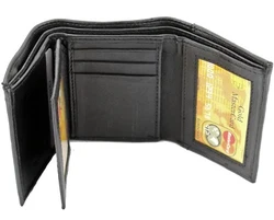 9 Card Slots plus an extra plastic insert(another 4 clear slots). 3 ID Window(1 outside, 2 inside). Bill section with a...