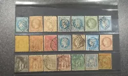 Lot Timbres France Classique Avant 1900 Type Ceres / Napolon / Sage / 21 timbres. Bonne cote  Envoi en lettre suivie. ...