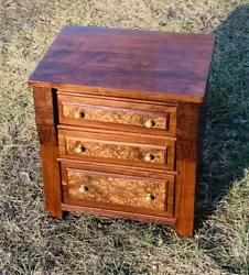 The face of the top drawer does not seat exactly flush inside the chest . Top drawer front.3 1/2”x 12 1/2”. Top...