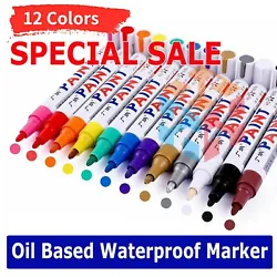 Universal Waterproof Permanent Paint Marker Pen Car Tire Tyre Rubber Oil Based. - Material: Oil-based paint marker. - 1...