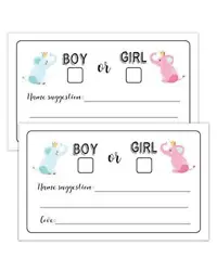 Have the guests place their vote for boy or girl! 50 Boy or Girl Gender Reveal Party Voting Cards, An exciting way to...