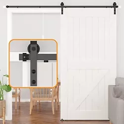 Low clearance barn door hardware, Less space required, The barn door roller is shorter, Which make the space required...