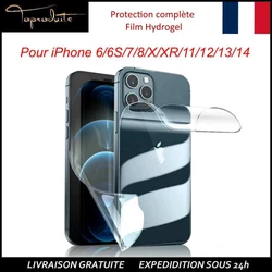 Film Protection Hydrogel Avant / Arrière pour iPhone 6/6+/6S/6S+/7/7+/8/8+/SE 2016/X/XR/XS/SE 2020/11/12/13/14....