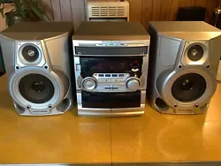 CD Synchro Stereo Recording. double cassette. AM / FM stereo. both speakers have connection wires. 3 CD changer. the...