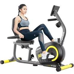 Recumbent Magnetic Exercise Bike Bike-Seated Cardio Elliptical Exercise Machine. pooboo Magnetic Recumbent Exercise...