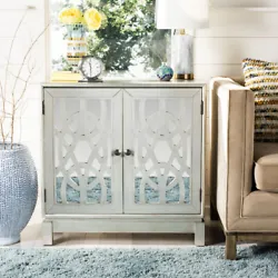 Inspired by the grace of Old Hollywood, this 2 door chest is a design classic. Its overlapping pattern and frame...