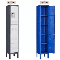 Each 4-Tier locker includes a lift up handle and recessed hasp 3 steel hasp assembly for added security and can...