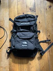 This is a rare Supreme x The North Face Steep Tech Pack Backpack in black, perfect for anyone who needs a spacious and...