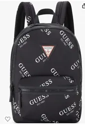This GUESS LOGO backpack is perfect for travel and school. It features a stylish black nylon exterior with the iconic...