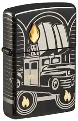 Zippo 48691. This Armor® High Polish Black Collectible depicts the iconic Zippo Car in all its glory using our Photo...