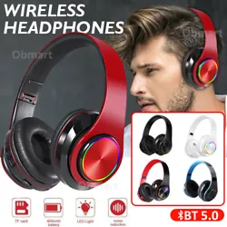 Bluetooth Headphones Over-Ear, Foldable Wireless and Wired Stereo Headset Micro SD/TF, FM for Cell Phone, PC, Soft...