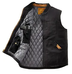 Conceal and carry pockets. Ready for the field right out of the bag, this rugged, broken-in feel vest has it all. Made...
