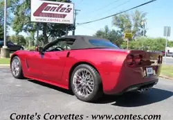 Overview 2009 Crystal Red Metallic Tint Coat Convertible with Black Soft -Top and Ebony Interior, ONLY 22K Miles!!! LS3...