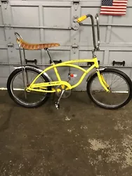 Vintage Schwinn Stingray Deluxe Bicycle original banana seat yellow bicycle. 1974 Seems to be all original except for...