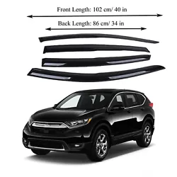 Fits for Honda CRV 2017-2021. Keep rain and wind out while windows are open. 4 PCs Tape-on window visors. Before...
