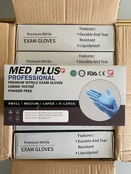 Disposable Nitrile Exam Gloves Powder Free Strong Non Latex Non Vinyl - 4 mil Finger thickness. Tested for resistance...