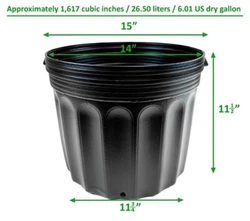 7 Gallon Plastic Nursery Pot 1. Condition is New. Shipped with USPS Priority Mail.