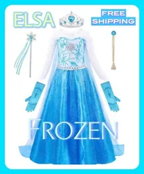 Transform into a powerful princess with this stunning disney blue dress, inspired by Elsa from Frozen. The long-sleeve...