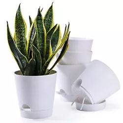 【Self Watering Plant Pots】The self watering flower pots are with two parts, the bottom of the upper part is...