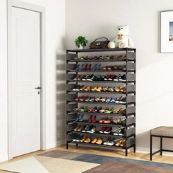 Number of Shelves : 10 Tier. 【Side Dust-Proof Fabric Cover】Compare to other open shoe rack, our shoe rack designed...