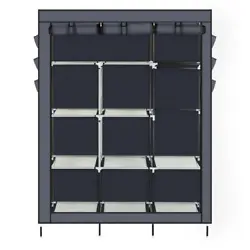The plastic connectors, iron poles, fabric tiers and the fabric cover together make this closet very sturdy with a...