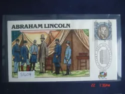 This First Day Cover for the World Stamp Expo 89 Abraham Lincoln 90c stamp was posted at The World Stamp Expo in...