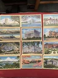 Vintage Package 20 Souvenir Views Curt Teich Art-Colortone Washington DC Sites.