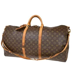LOUIS VUITTON Keepall Bandouliere 60 2Way Travel Shoulder Hand Bag Monogram Leather Brown France M41412. OUTSIDE BC...