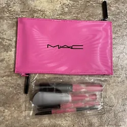 Brush Set - New No Box. This MAC brush set is new, having never been used. The makeup bag has enclosures on both sides.