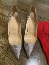 Christian Louboutin So Kate 120 Glitter Mini Pumps (Size 39.5). Condition is Pre-owned. Shipped with USPS Priority Mail.