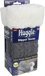 Huggle Slipper Socks, the ultra-plush slipper socks, are so soft and thick, youll feel like youre walking on a cloud....