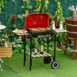 This barbecue grill from Outsunny is the perfect solution for grilling. Side and bottom shelves provide ample storage...