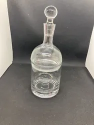 Relatively small 3 piece Decanter And Ice Container Clear for bar area carafe.