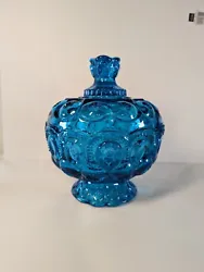 Beautiful light blue covered candy dish, the base of the candy dish has no flaws, chips or cracks. However, the lid...