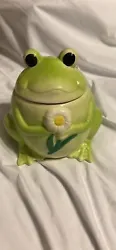 Super Cute Frog Cookie Jar. Condition is Used. Shipped with USPS Ground Advantage.