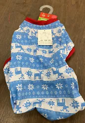 Pet Central Reindeer Snowflake Dog Pajamas Medium Light Blue And White NWT. Measurements Chest 15.7-20.5 inchesBack...
