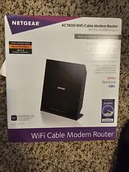 NETGEAR AC1600 Wifi Cable Modem Router | 802.11ac Dual Band Gigabit/ WIRES INCLD. Condition is Used. Shipped with USPS...