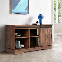Brimming with farmhouse charm, this TV stand will easily blend into your living room layout and pair well with the...