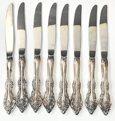 Oneida Community Silver Artistry 8 piece Dinner knife Set, Silverware Flatware, Vintage 1965. All are in good condition...