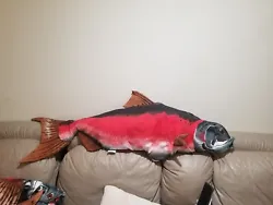 New Plush 3d Shape Fish Pillow Sofa Cushion Pillow cover 20 x 54 in.  This item only one pillow cover