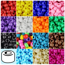 SIZE: 9x6mm with a 4mm hole. BeadTin Opaque 9mm Barrel Pony Beads (100pcs). Youll also find a growing range of imported...