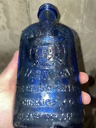 Antique The Chas H Phillips Chemical Co Blue Milk of Magnesia Bottle. This bottle is in perfect condition what you see...