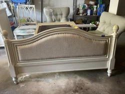 Queen Bed Set ( Cream). Condition is Used. Local pickup only.