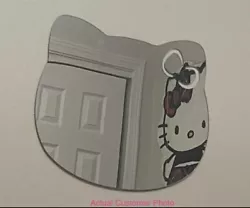 3D Silver Mirror Surface Hello Kitty Face Shape Acrylic Sticker Wall Decor. 100% Acrylic Stickers for use on a Door /...
